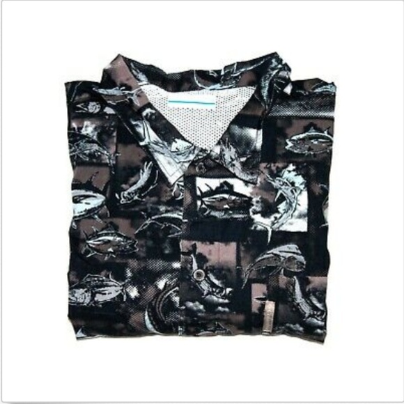 Columbia PFG Short Sleeve Button Front Vented Shir - Picture 4 of 6